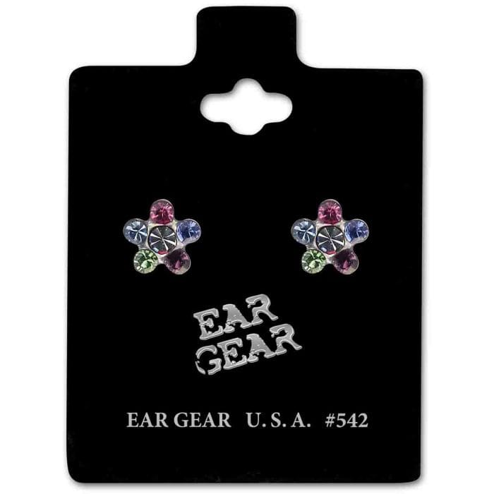 Ear Gear Silver 542 Daisy Rainbow