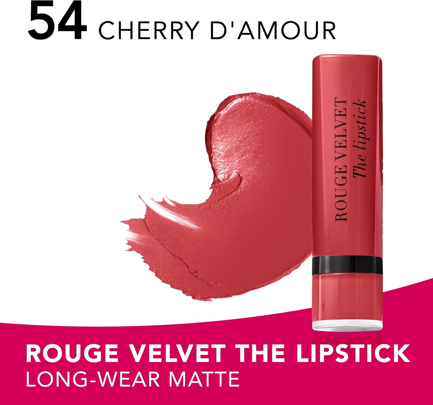 Bourjois Paris Rouge Velvet The Lipstick - 54 Cherry D’Amour