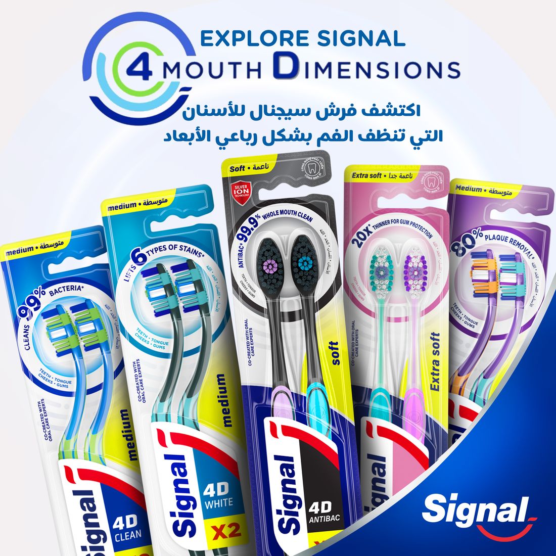 سيجنال تي بي 4D مضاد للبكتيريا، قطعتين