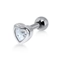 Ear Piercing EH03 Helix Silver Heart CZSize 1.2x6x3mm