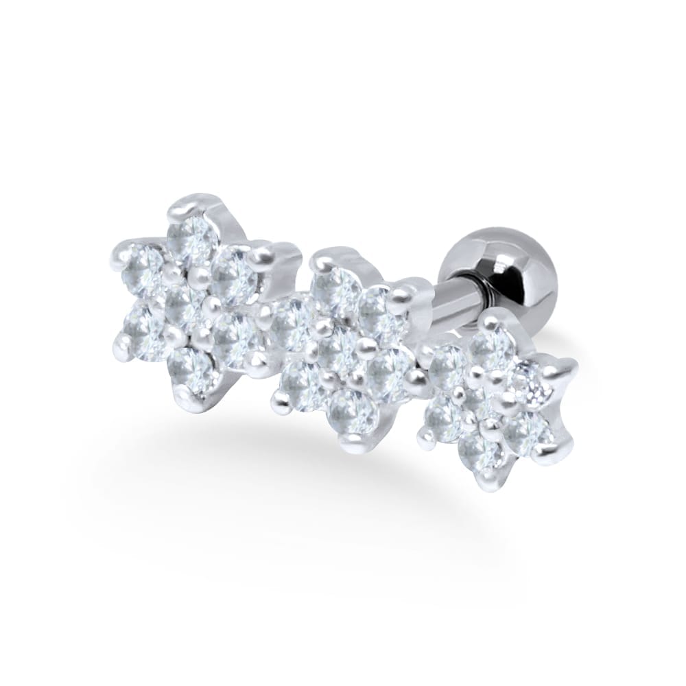 حلق بيرسينغ أذن - موديل رقم EH06 زهرة & احجار
مقاس 
1.2x6x3mm