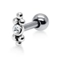 Ear Piercing EH08 Helix Silver CZSize 1.2x6x3mm