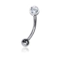 Eyebrow Piercing EB03 Barbell & CZSize 1.2x8x3mm
