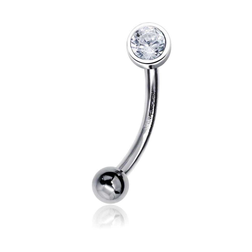 Eyebrow Piercing EB03 Barbell & CZSize 1.2x8x3mm