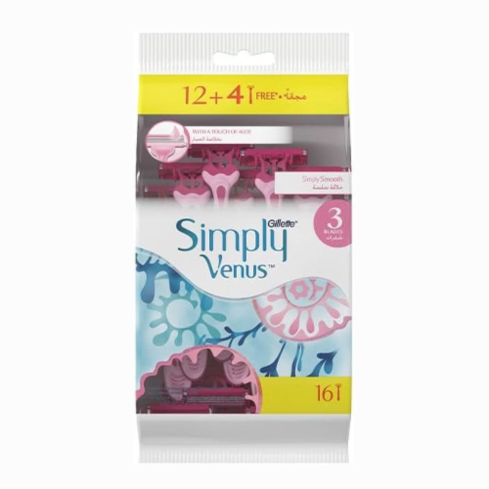 جيليت SV3 شفرات حلاقة للاستعمال مرة واحدة 12+4