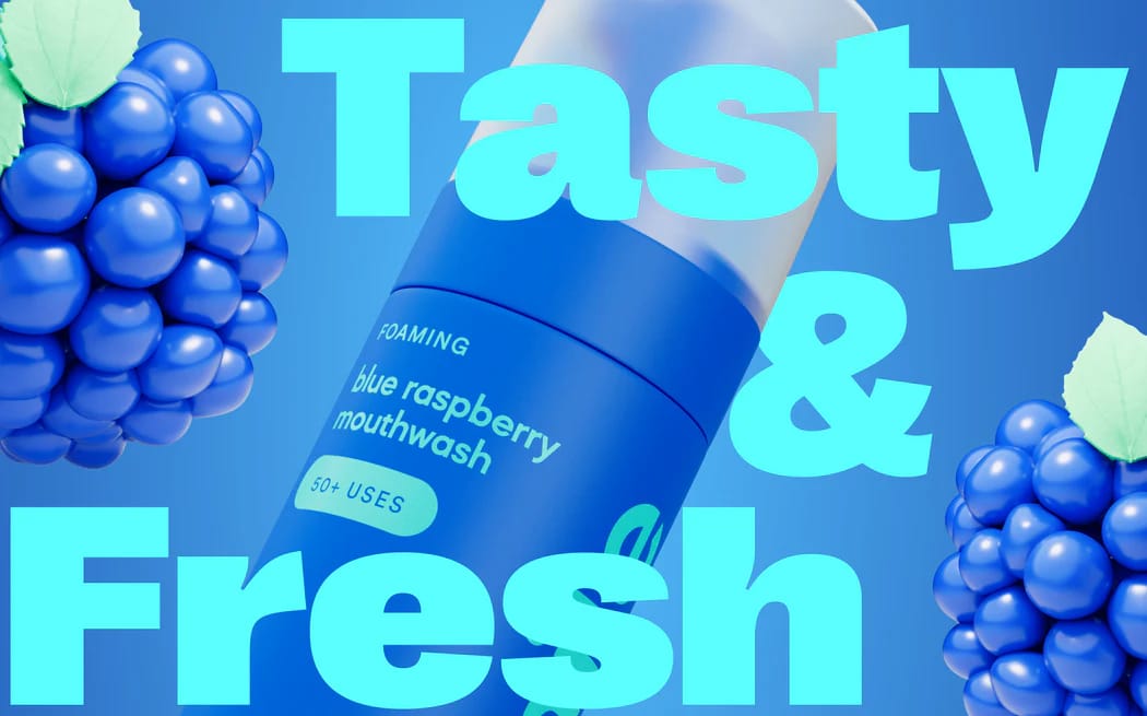 Foam Mouthwash - Blue Raspberry