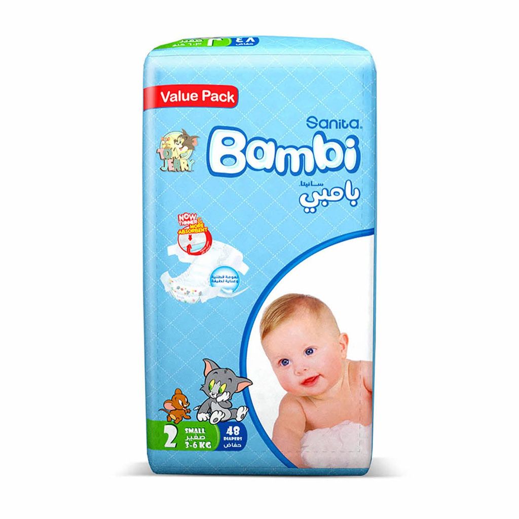 بامبي حفاضات أطفال 3*48