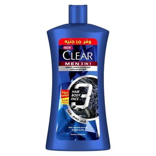 Clear Male Sh 3 In 1 6X900Ml
