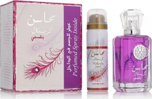 香水(女性用) Lattafa Mahasin Crystal Violet EDP 100ml Mahasin Crystal Violet Woman 100ML 3.4FL.OZ EAU DE Parfum
