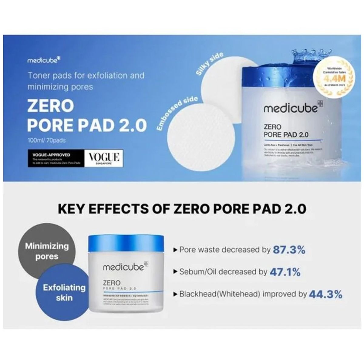 Medicube [Renew]Zero Pore Pad 2.0 70Pcs