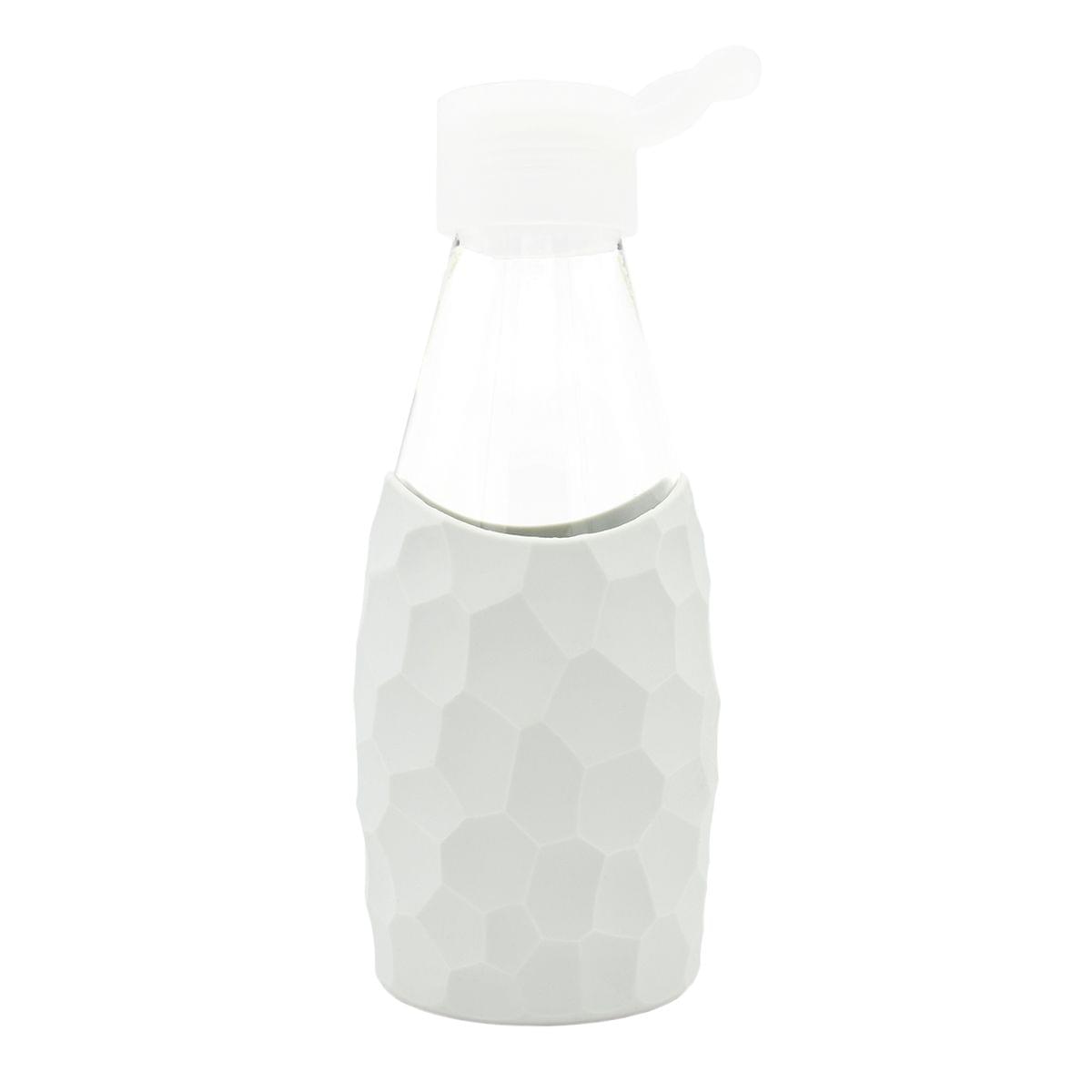 Glass Water Bottle, Smooth Silicone Sleeve 500 ml