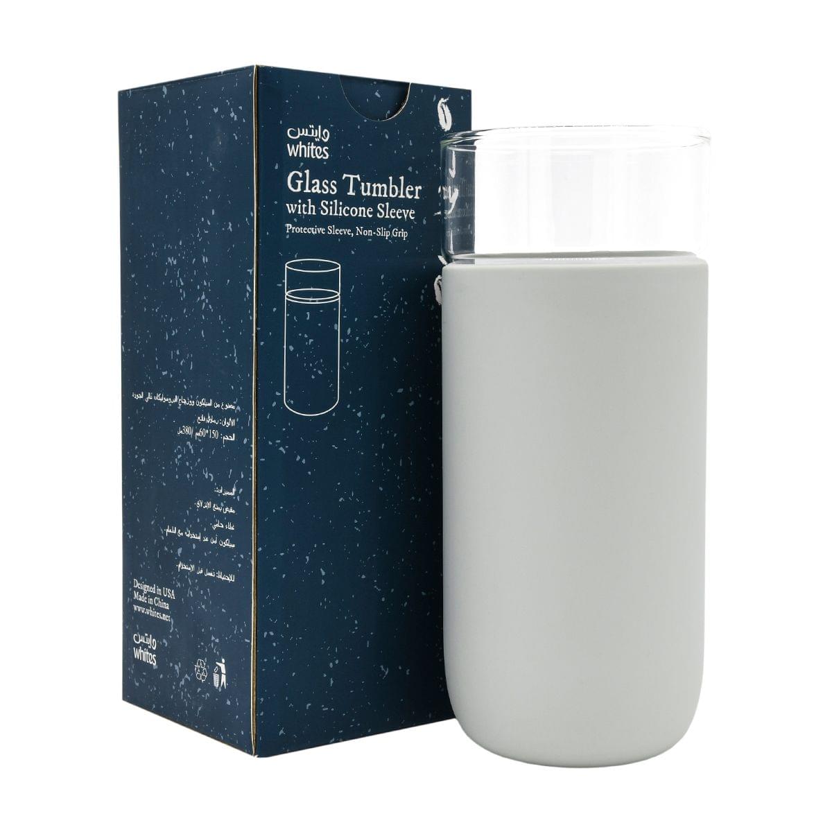 Glass Tumbler With Silicone Sleeve 380 ml