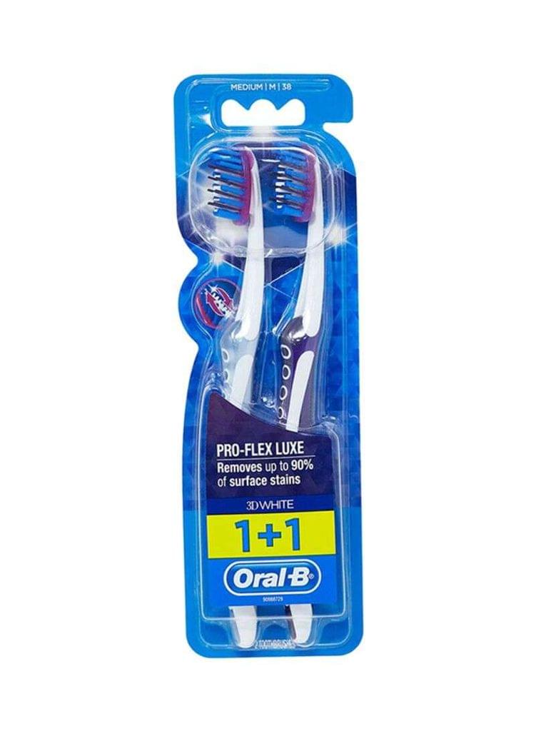3D White Luxe Proflex 38 Medium Manual Toothbrush 1+1 Free